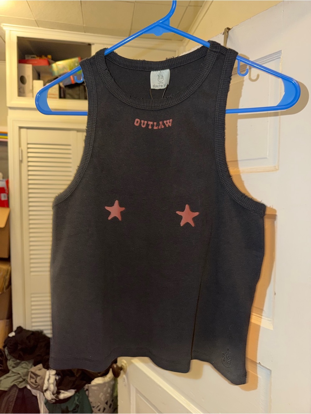 NWT Hell Babes Outlaw Star Bleached Ribbed Tank